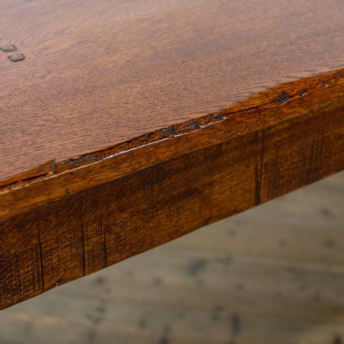 fig 2. Large Early 20th Century Antique Oak Dining Table 