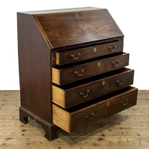 fig 2. Antique Georgian Mahogany Bureau 