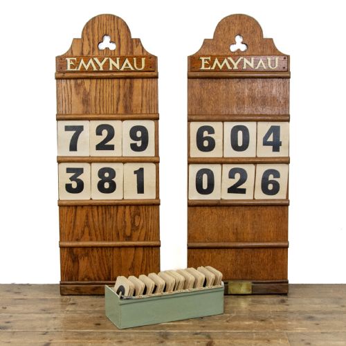 Pair of Antique Welsh Emynau Hymn Boards