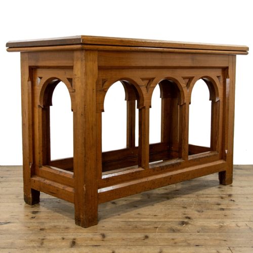 fig 1. Antique Pitch Pine Altar Table  