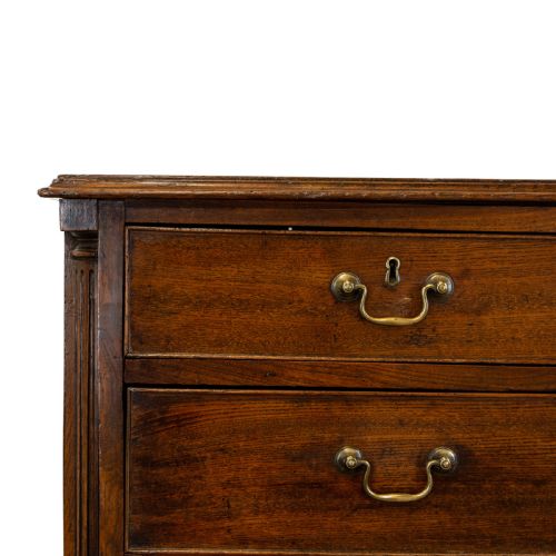 fig 1. Antique Georgian Elm Chest of Drawers 