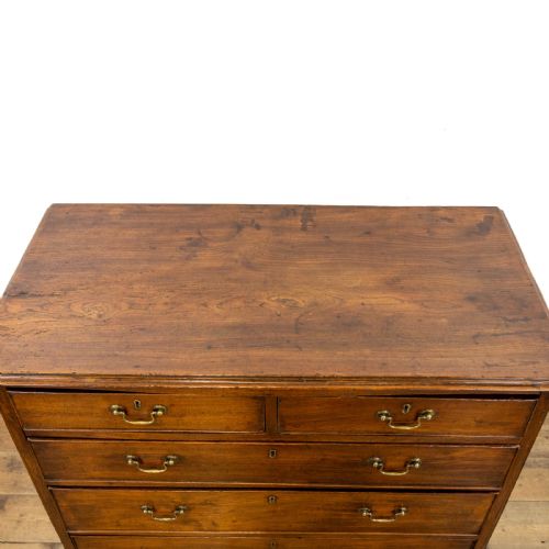 fig 2. Antique Georgian Elm Chest of Drawers 