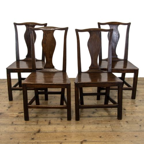 Set of Four Antique Oak Dining Chairs