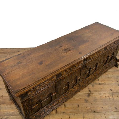 fig 2. Italian Antique Oak Marriage Chest