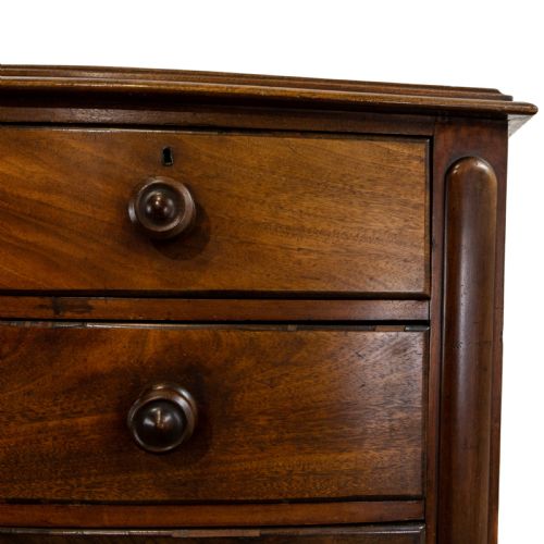 fig 2. Victorian Mahogany Bow Front Chest of Drawers