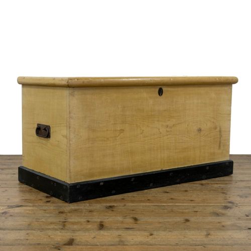 fig 1. Victorian Antique Pine Trunk or Blanket Box
