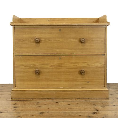 Antique Pine Chest of Drawers with Gallery