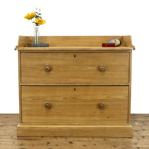 fig 1. Antique Pine Chest of Drawers with Gallery