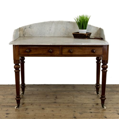 Victorian Mahogany Washstand with Marble Top