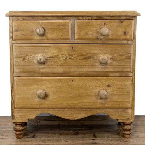 fig 1. Antique Pine Chest of Drawers