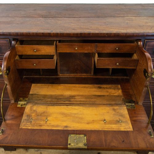 fig 2. Antique Inlaid Mahogany Secretaire Chest