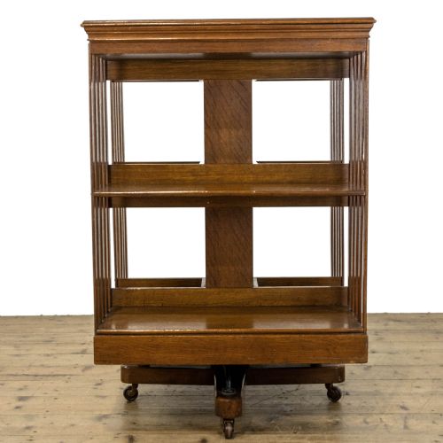 fig 1. Edwardian Antique Oak Revolving Bookcase