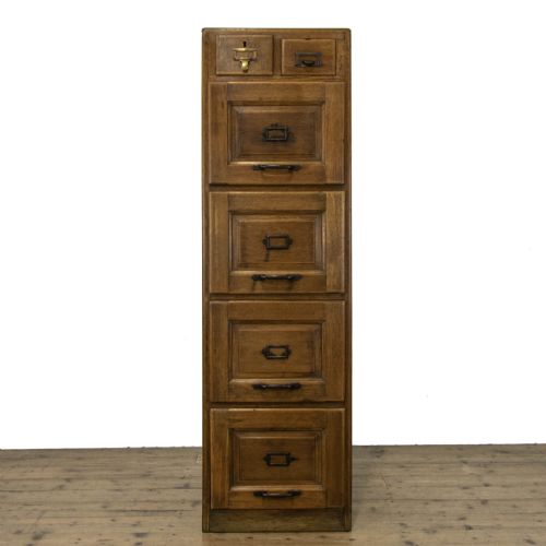 fig 1. Antique Oak Filing Cabinet