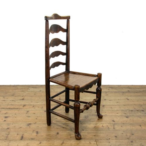 fig 1. Set of Six Matched Ladder Back Kitchen Chairs