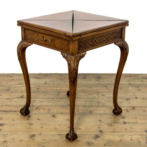 Edwardian Antique Mahogany Envelope Card Table
