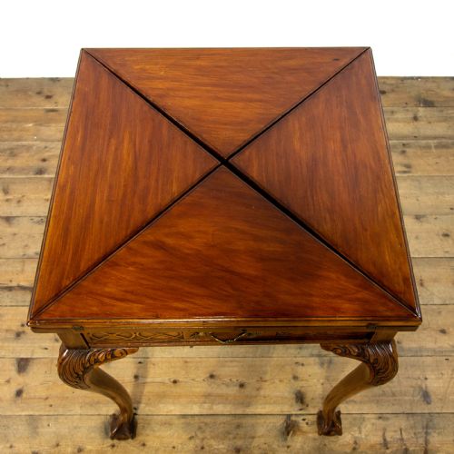 fig 2. Edwardian Antique Mahogany Envelope Card Table