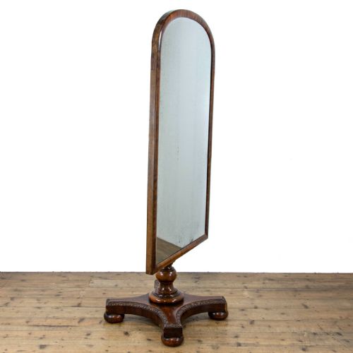 fig 2. Edwardian Antique Mahogany Cheval Mirror