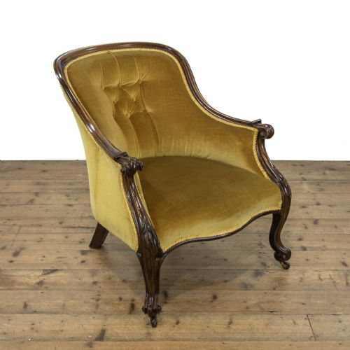 Victorian Antique Mahogany Easy Chair