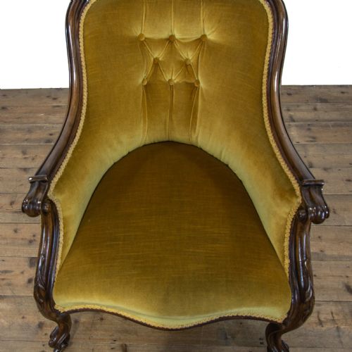 fig 2. Victorian Antique Mahogany Easy Chair