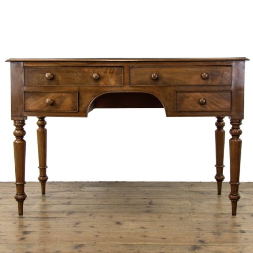 fig 1. Antique Mahogany Kneehole Writing Table