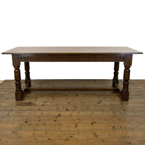 fig 1. Antique Oak Refectory Dining Table
