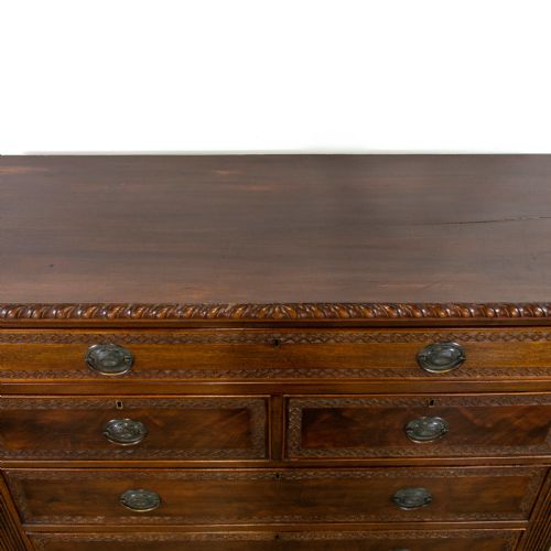 fig 1. Large Antique Mahogany Chest of Drawers
