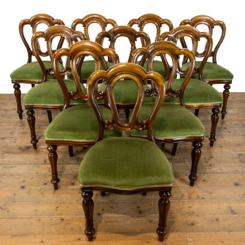 Set of Ten Victorian Dining Chairs