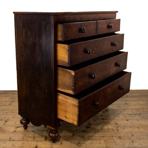 fig 2. Large Antique Oak Chest of Drawers