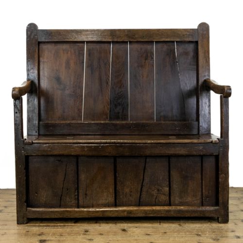 18th Century Antique Oak Settle
