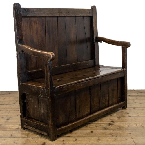 fig 2. 18th Century Antique Oak Settle