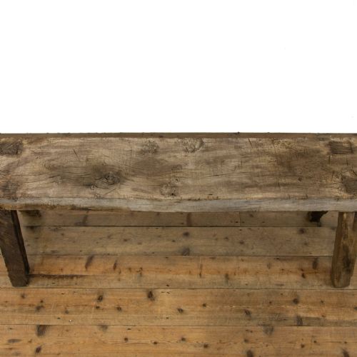 fig 2. Rustic Antique Oak Pig Bench
