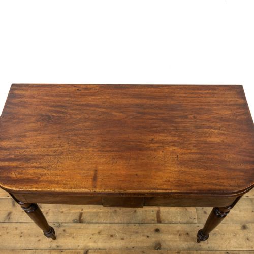 fig 2. Antique Mahogany Fold Over Tea Table
