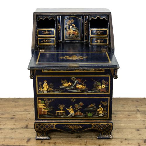 fig 2. Antique Blue Japanned Chinoiserie Bureau