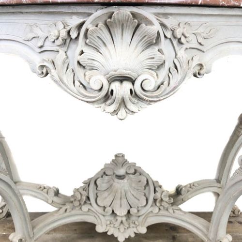 fig 1. French Antique Marble Top Console Table