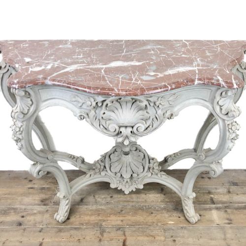 fig 2. French Antique Marble Top Console Table