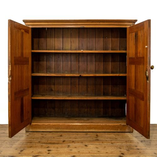 fig 2. Large Antique Pitch Pine School Cupboard