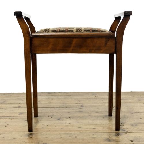 Antique Piano Stool with Storage