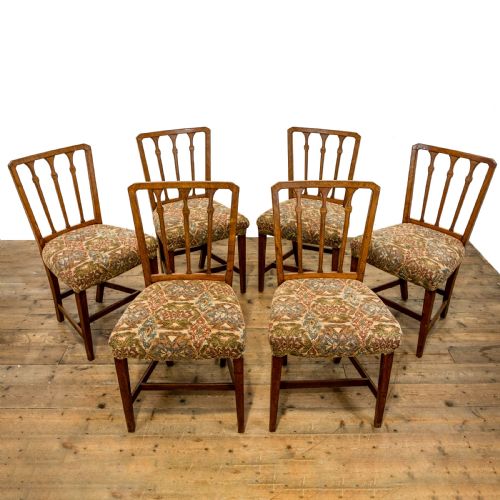 Set of Six Antique Mahogany Dining Chairs