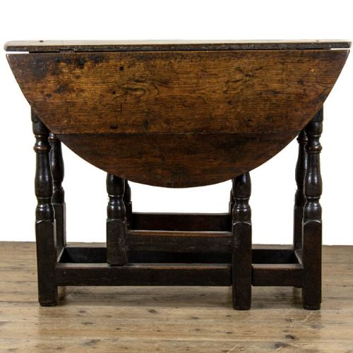 fig 2. Early 18th Century Antique Oak Gate Leg Table