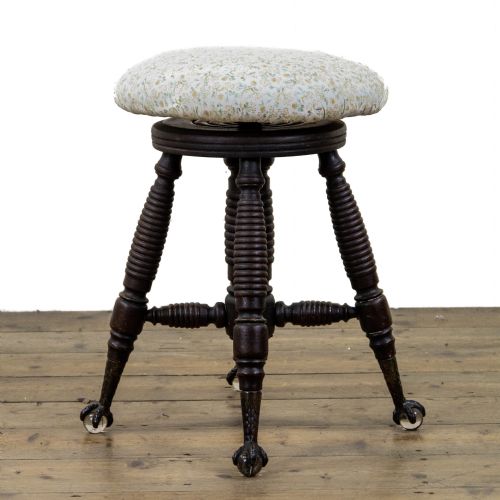 Antique Edwardian Rise and Fall Piano Stool