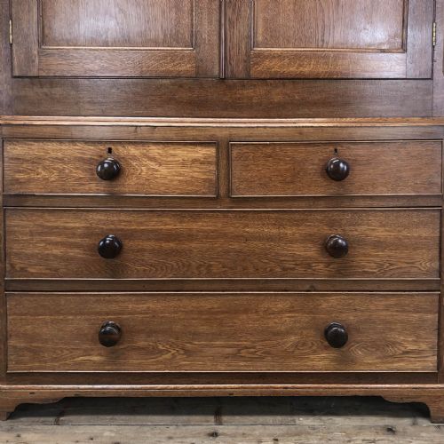fig 1. Antique Welsh Oak Press Cupboard