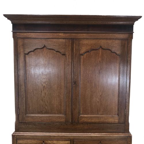 fig 2. Antique Welsh Oak Press Cupboard