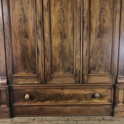 fig 2. Victorian Mahogany Triple Compactum Wardrobe