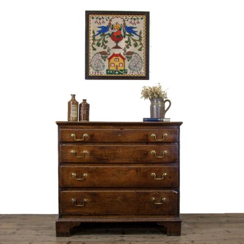 fig 1. Antique Georgian Oak Chest of Drawers
