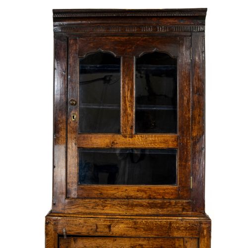 fig 2. 18th Century Antique Oak Corner Cupboard