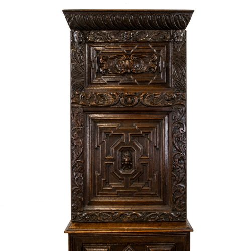 fig 2. Antique Carved Oak Cupboard