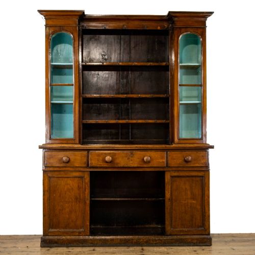 Antique Oak Two Stage Rack Back Dresser