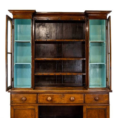 fig 1. Antique Oak Two Stage Rack Back Dresser