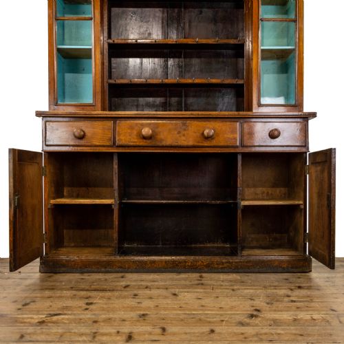 fig 2. Antique Oak Two Stage Rack Back Dresser