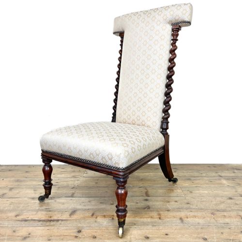 Antique Victorian Walnut Prie Dieu Chair